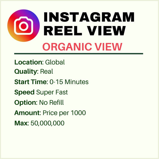 Instagram View Reel- with Real Engagement and Organic